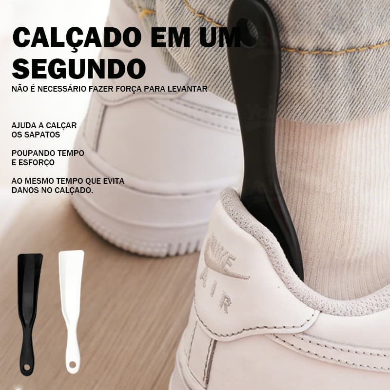 Kit 2 Calçadeiras Para Sapatos E Tênis Em Geral Preto/Branco