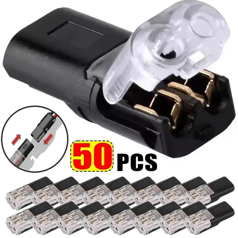 Plugue Elétrico À Prova D'água De 2 Pinos , Conector , Cabo De Fio De Carro Tira , Acessórios De Conexão Terminal