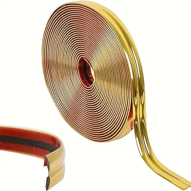 Fita metalizada para decoracao de Pvc 6mm/12mm/15mm/20mm/27mm Com Dupla face com 5 Metros