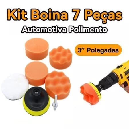 7/8/11 Peças Kit Boina Polimento Automotivo Espuma e Lã 3 Polegadas para Furadeira e Parafusadeira