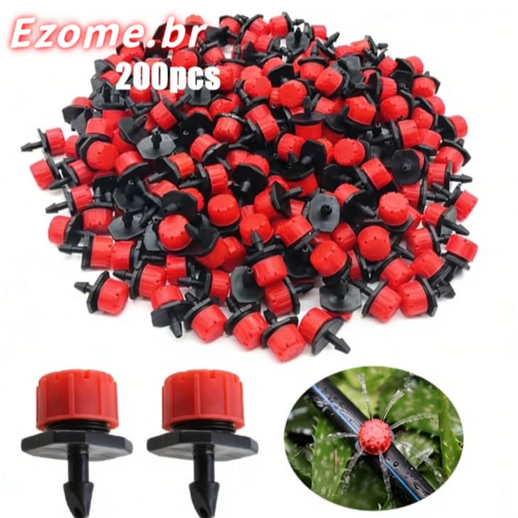 200 pcs Micro Bico Gotejador Ajustável Irrigador De Jardim