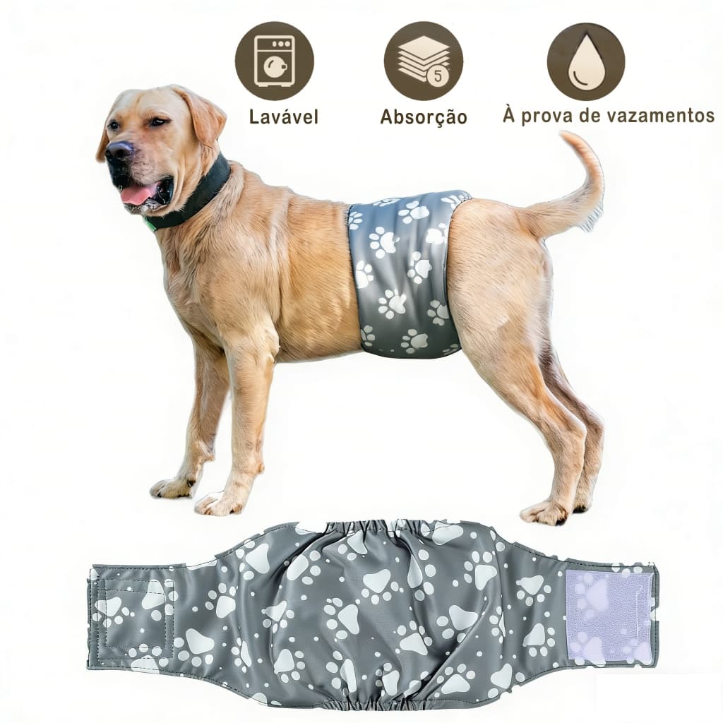 Fralda para Cachorro Lavável e Reutilizável, Respirável no Verão para Cães Pequenos, Médios e Grandes