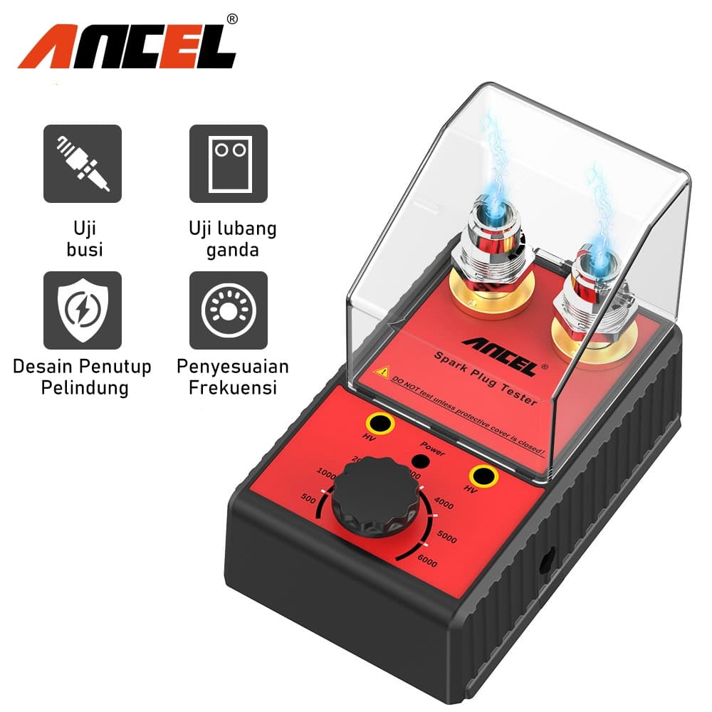 ANCEL Testador De Vela De Ignição Profissional Com Furo Duplo 110V 220V 12V Ferramenta De Diagnóstico De Analisador A Ga