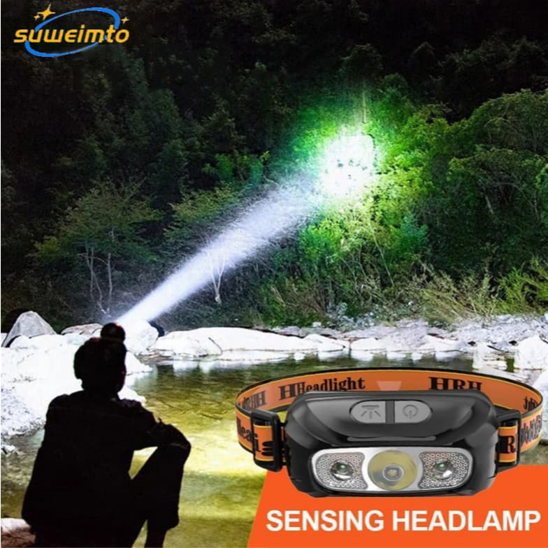 Lanterna Cabeça Premium Recarregavel Sensor Prova D'água