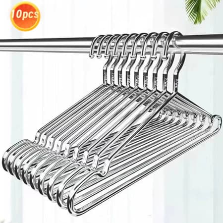 Kit 40/30/20/10 Cabides Tintureiro Metal Aço Cromado Adulto Cava Resistente Cabide，promoção de atacado