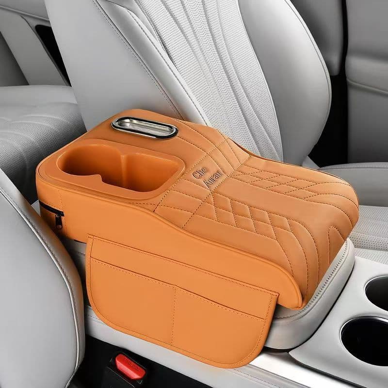 Armazenamento de carro caixa de apoio de braço do carro capa protetora multifuncional caixa de tecido de couro almofada 
