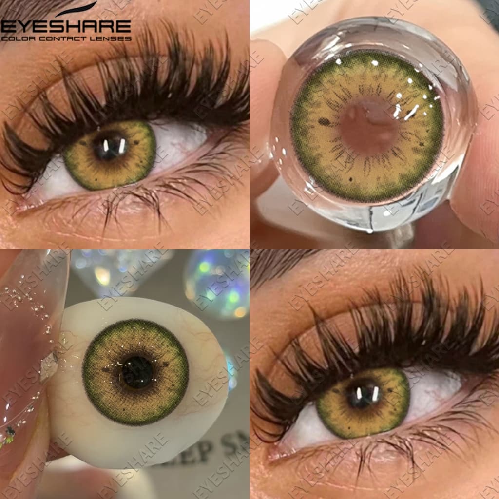 EYESHARE blackspot Lentes De Contato De Cor Verde Para Olhos Azul natural Moda Coloridas Cinza Suaviza Envio Rápido Do B