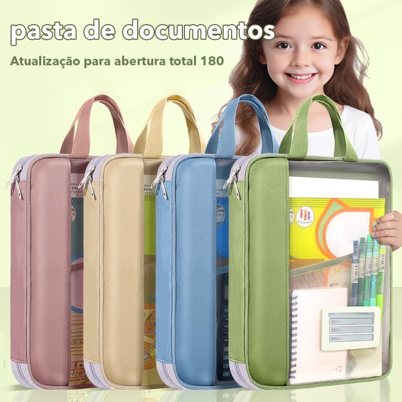 Bolsa de documentos Huajie bolsa de arquivo transparente bolsa de mão para estudantes bolsa de livros bolsa para testes