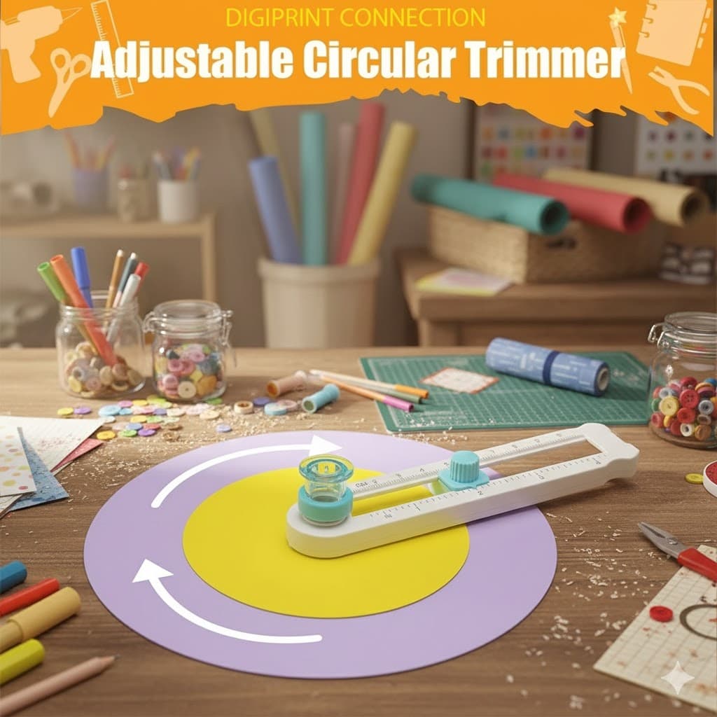 2-20cm Cortador Circular De Papel De Com Balança Ajustável Portátil Para Composto