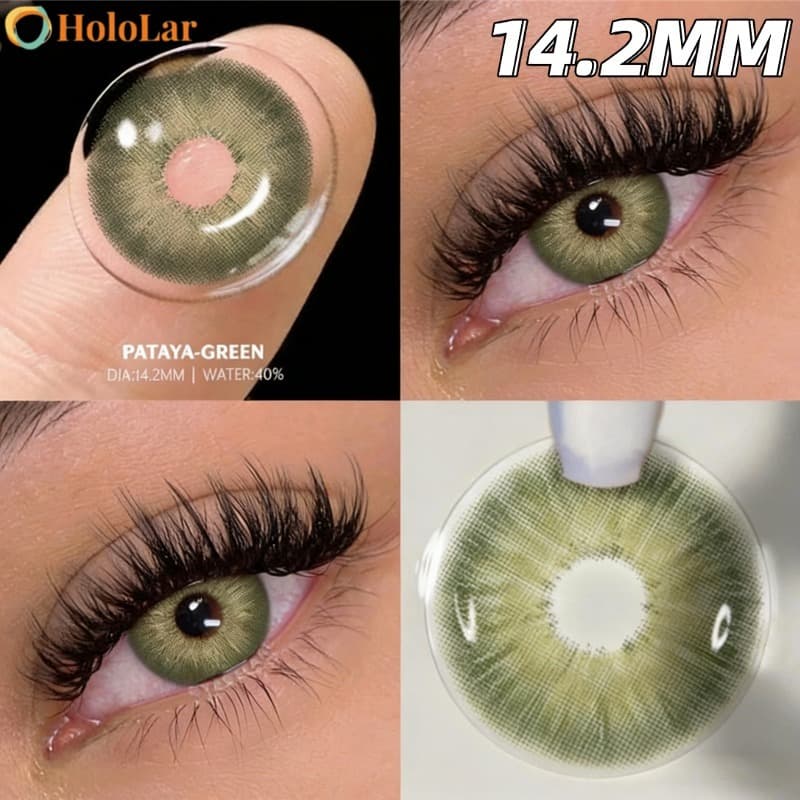 Lentes De Contato Com Os Olhos De Cor Natural Para 2 pcs Marrons Azuis Lindas Anuais Pupila-HL