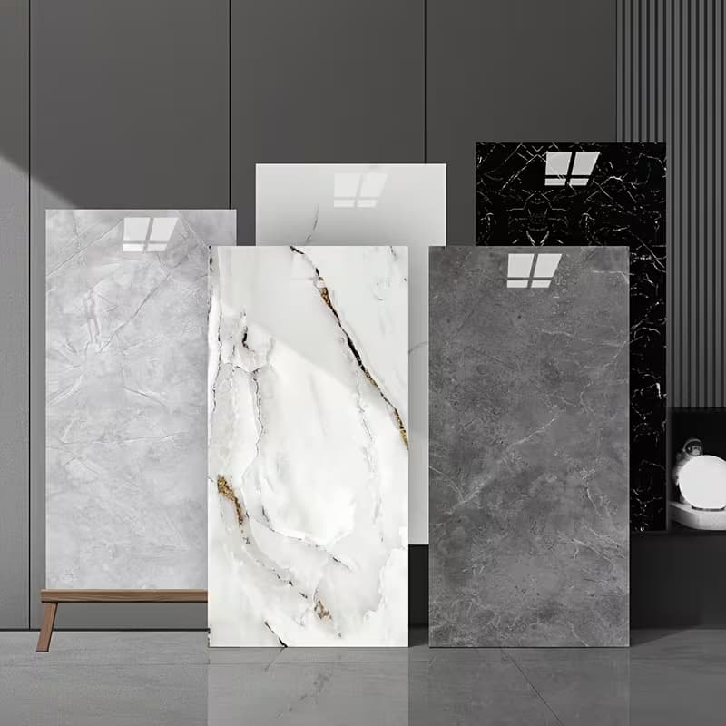 Kit 10 Placas Mármore Vinílico Adesivo 60x30 Parede Decoração Lavável