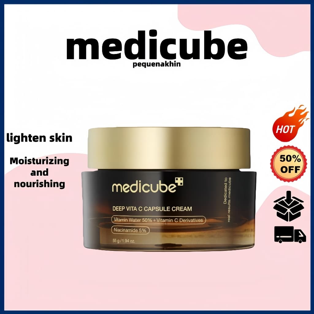 4.4 Creme Cápsula Medicube Deep Vita C/Hidratante/Ilumine A Pele/Reduz Pigmentação/Cuidados Faciais (55g)