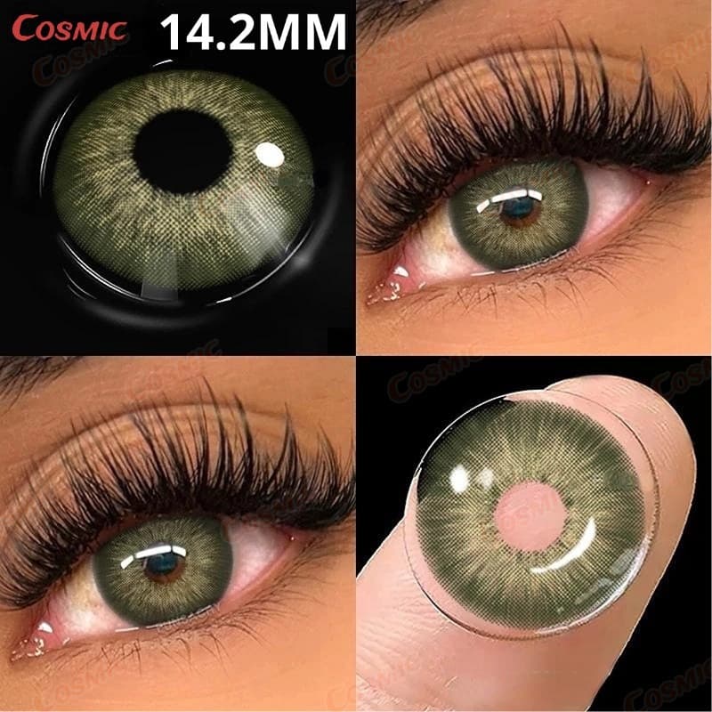 Lentes De Contato Coloridas 2pcs Contatos Coloridos Para Maquiagem De Cosméticos Brown Eyes-CO