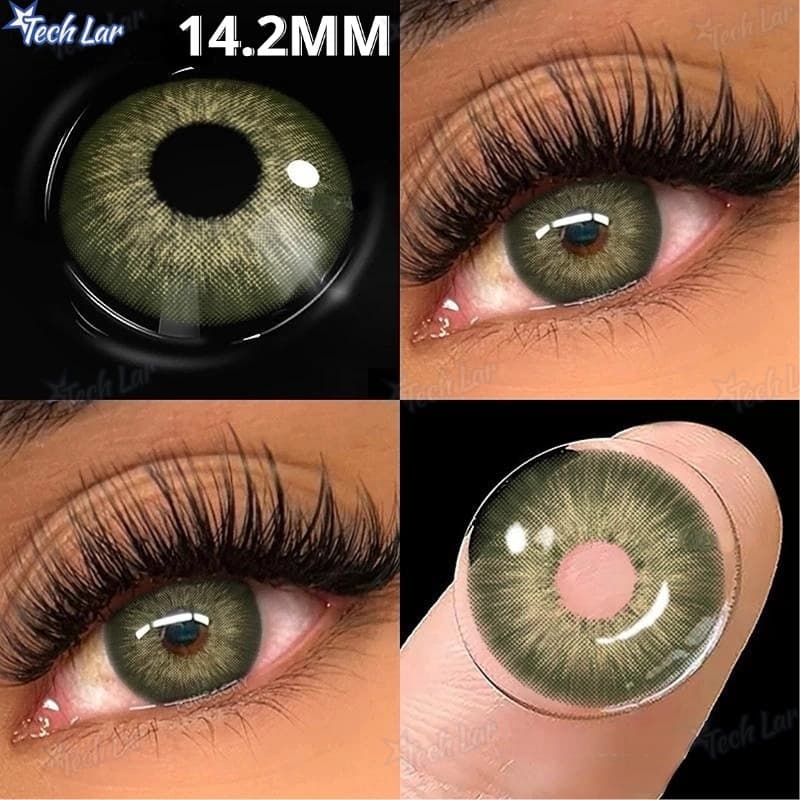 Lentes De Contato Coloridas 2pcs Contatos Coloridos Para Maquiagem De Cosméticos Brown Eyes-TL