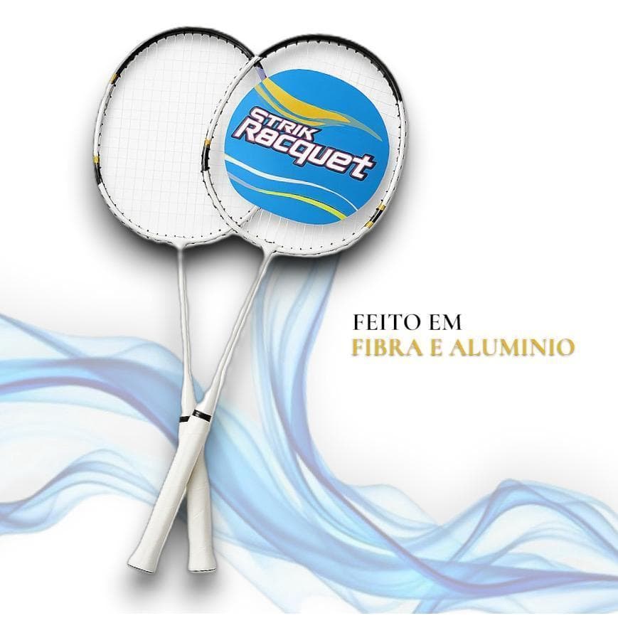 Kit De 2 Raquetes De Badminton Para Diversão Profissional + Estojo