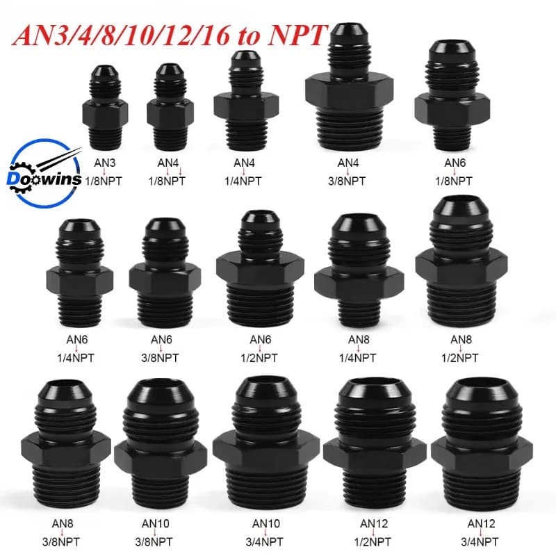 Universal AN3 AN4 AN6 AN8 AN10 AN12 16AN Para 1/8 De Polegada 1/4 De 3 Alto-Falante 1/2 NPT Acessórios Mangueira De Óleo