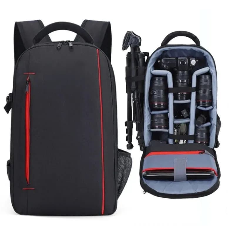 Profissional grande capacidade câmera saco impermeável Nylon resistente ao desgaste fotografia mochila para Canon, Nikon