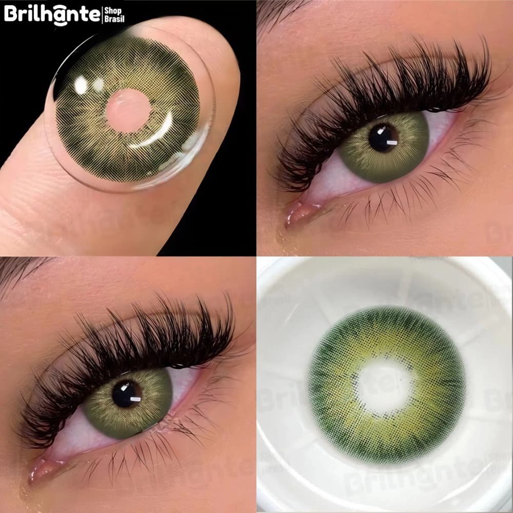 Lentes De Contato Coloridas 2pcs Contatos Coloridos Para Maquiagem De Cosméticos Brown Eyes