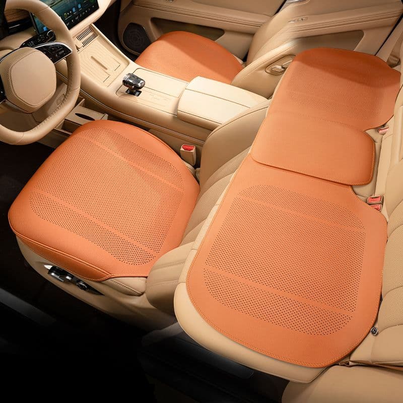 Almofada de assento de carro couro perfurado respirável almofada legal antiderrapante resistente ao desgaste assento cap