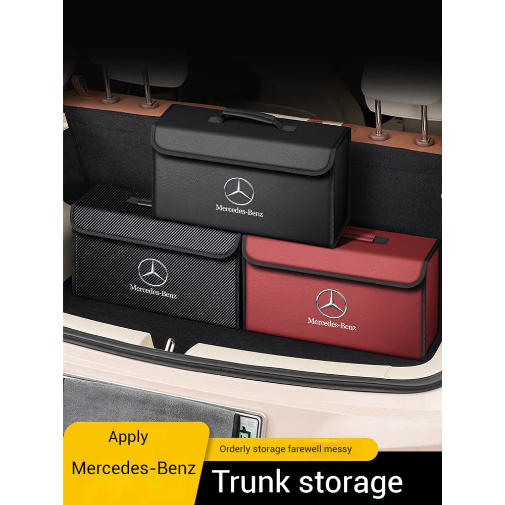 Para Mercedes-Benz Caixa De Armazenamento Tronco Do Carro Organizador Dobrável Recipiente Saco Acessórios Interiores Aut