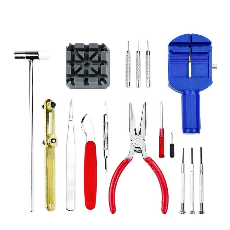 Conjunto de 16 peças de ferramentas para relojoeiro de alta qualidade - inclui um conjunto completo de ferramentas e ace
