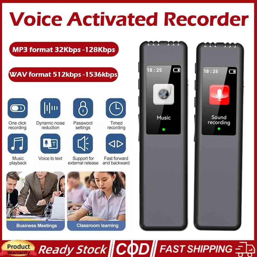 Gravador De Voz Digital 1563Kbps Profissional USB HD Redução De Ruído Som Ditafone Gravação De Áudio MP3 WAV Player