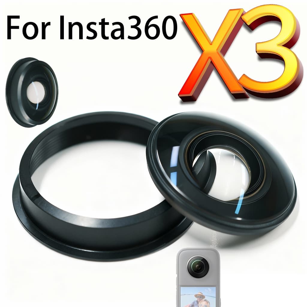 Para Substituição De Lente De Vidro Insta360 X3 Peça De Reparo De Câmera Insta360
