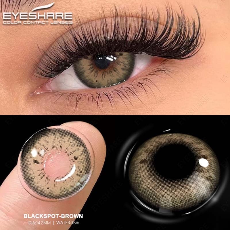 Lente De Contato Eyeshare 1 Par De Cores Marrons Cinza Olhos Azuis 1 Uso Anual Lentes De Maquiagem Natural Enviadas Do B