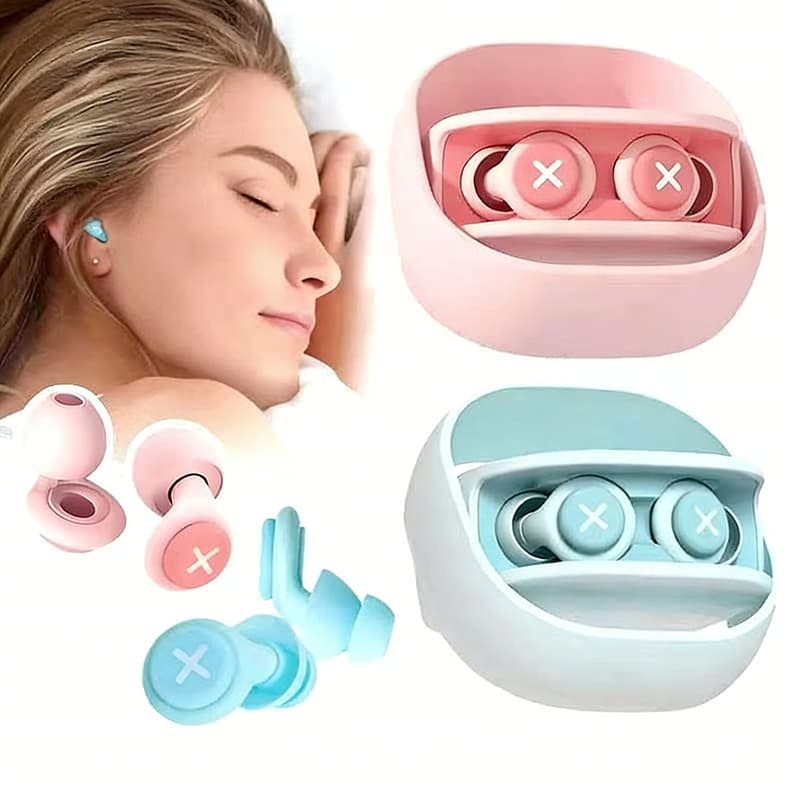 Protetor Auricular de Silicone com Espuma Macia — Tampões para Redução de Ruído e Isolamento Acústico