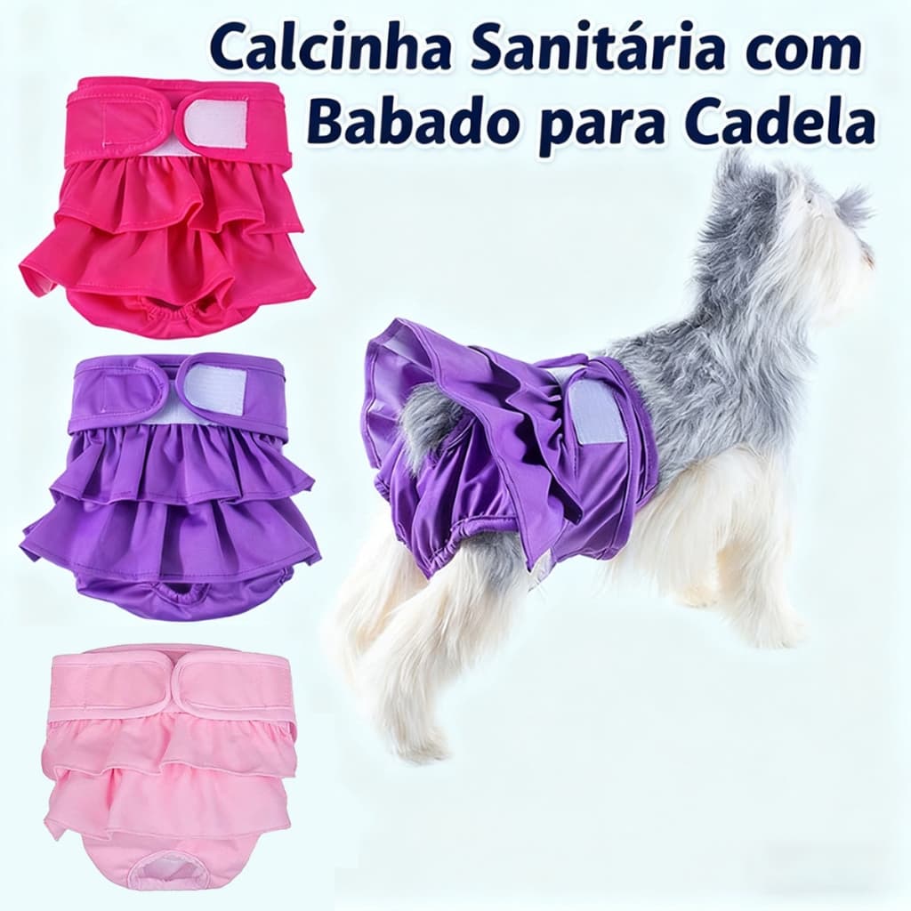 Pet Fisiológico Lavável Das Calças Da Calcinha Do Cão Para Fraldas Dos Cães Pequenos E Grandes