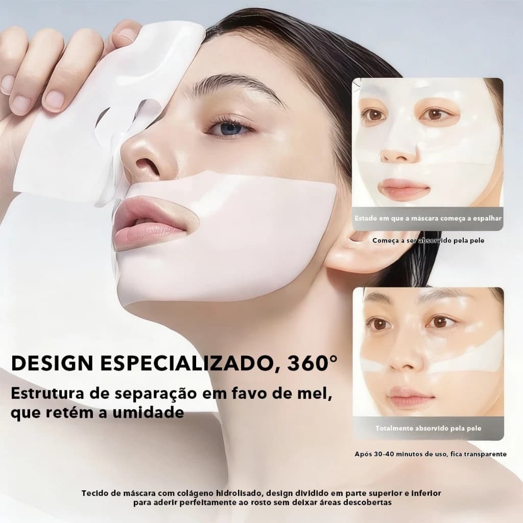 2/4/6/8pcs Máscara Profunda Real Bio-Collagen-Máscaras Faciais Hidratantes Profundas Descartáveis