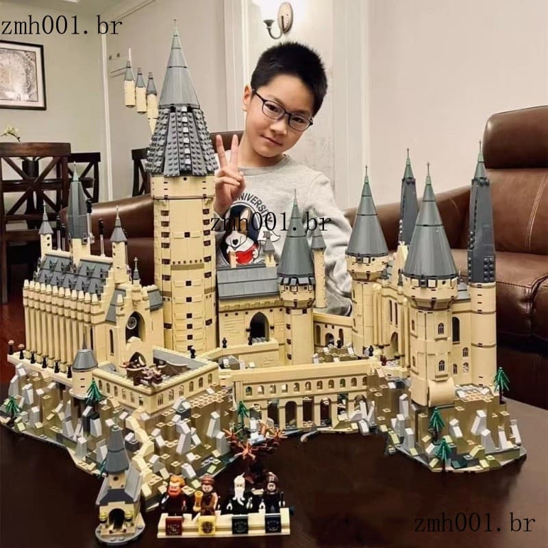 Compatível 1700-5800pcs Micropartículas Bloco Construção Do Castelo De Hogwarts Harry Potter Tijolo Arquitetônico