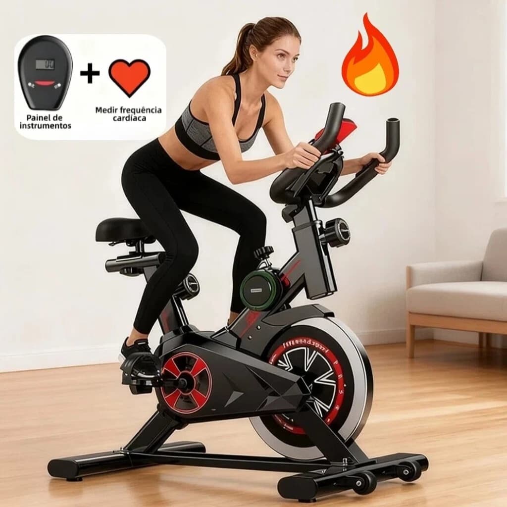 🔥Bicicleta Bike Ergometrica Spinning Detecção De Frequência Cardíaca Academia Fitness Profissional