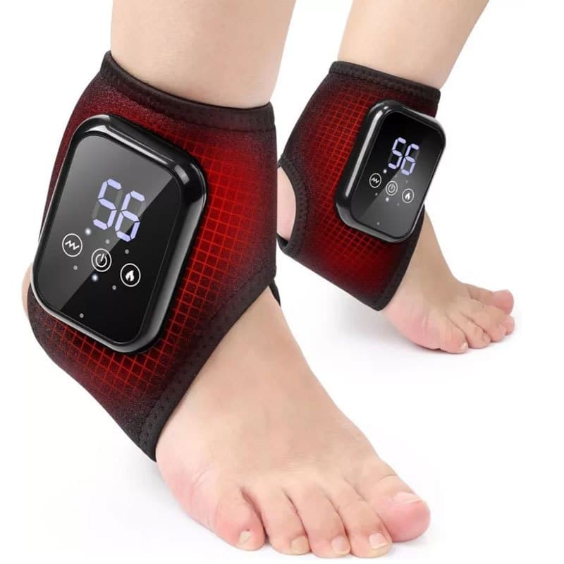 Alívio Da Dor Do Massageador Tornozelo , Envoltório Aquecido Cinta 3 Calor E 3 Vibrações , Almofada De Aquecimento Para 