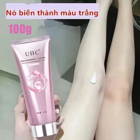 UHC Creme clareador corporal  com fragrância de rosa 100g Clareador e iluminador Melhora o aspecto opaco Hidratante