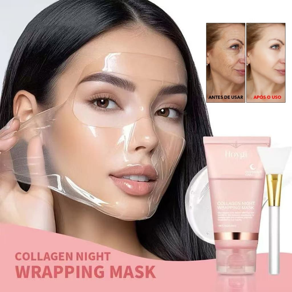 Enviar pincel Máscara De Embrulho De Colágeno Noturno Coreano 75G Rejuvenescer , Hidratar E Iluminar Melhora