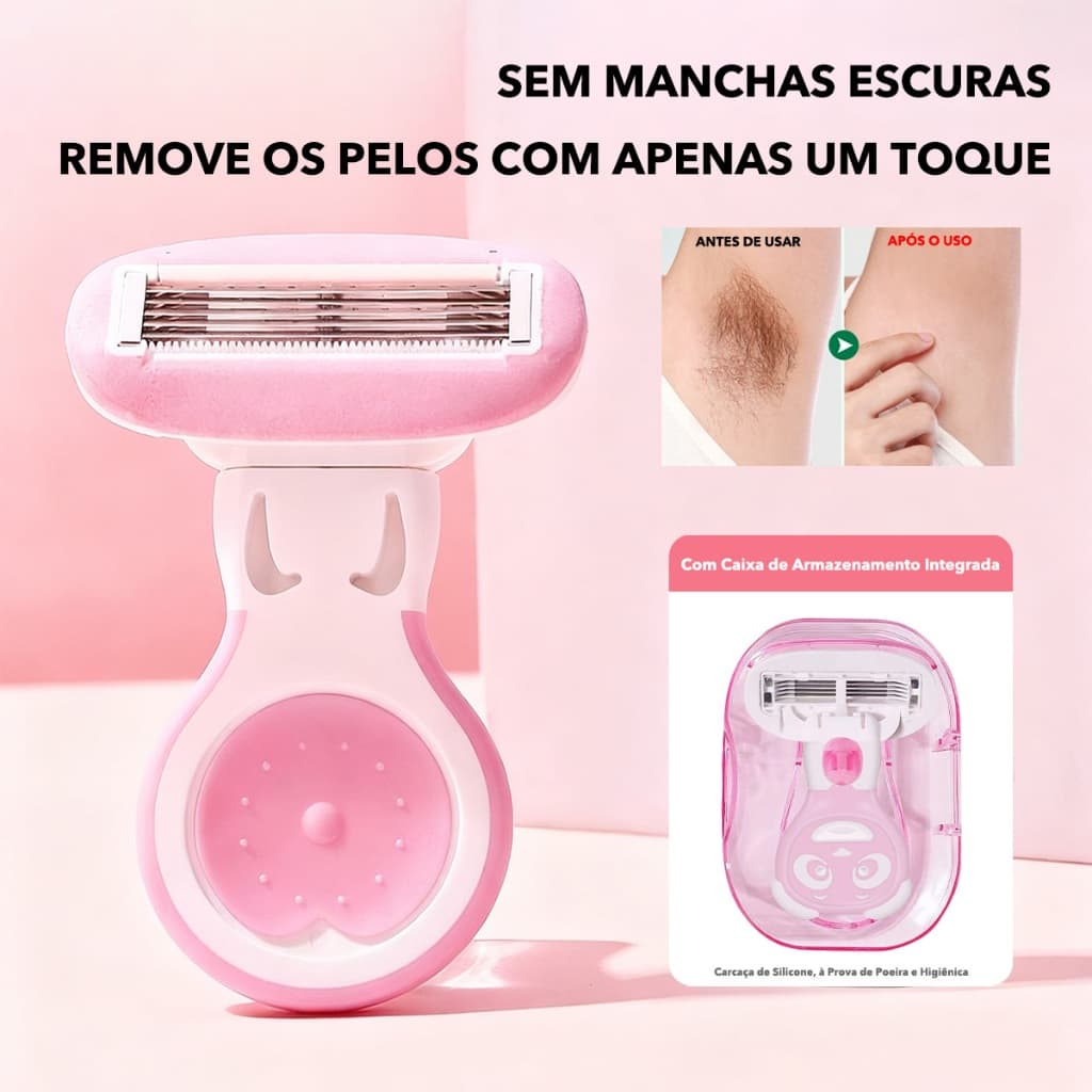 Removedor de Pelos Feminino Pernas Área Íntima Mini Removedor de Pelos Fácil de Transportar