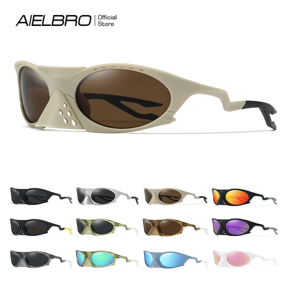 AIELBRO Óculos De Ciclismo Sol Anti-Radiação Corrida Para Bicicleta Guarda-Sóis Homens