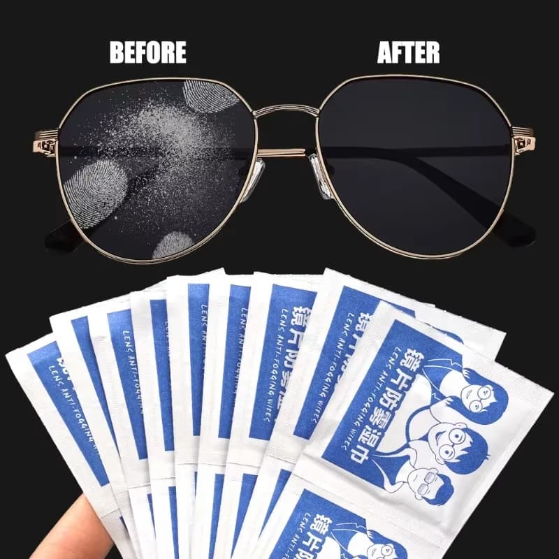 Pano de limpeza de lentes de microfibra descartável torna os óculos seguros sem arranhões Pano de limpeza de óculos