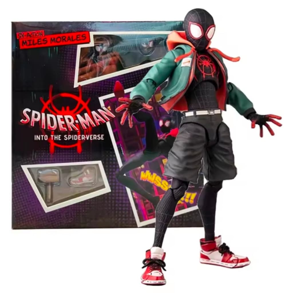 Homem-Aranha Miles Morales Figura de Ação PVC Brinquedo para Meninos Presente