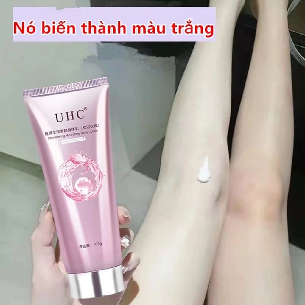 UHC Creme Clareador e Hidratante para o Corpo 100g - Uniformiza o Tom da Pele, Promove Brilho e Suavidade