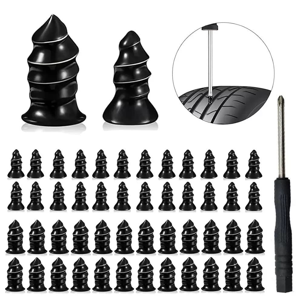 Reparação de pneus de borracha Unhas Reparação de pneus de emergência para carro/motocicleta 10 unidades/caixa