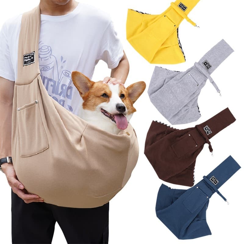 Bolsa transversal portátil para animais de estimação, grande capacidade, respirável, adequada para gatos e cães