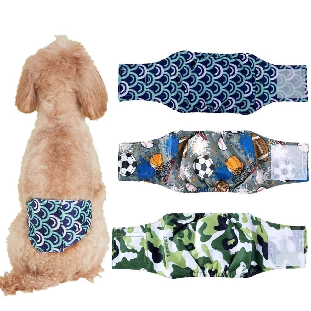 Colete Urinário para Cães Machos - Lavável, Reutilizável e Impermeável, Confortável e Ecológico, Evita Vazamentos