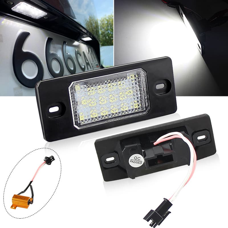 Dois pacotes adequados para Volkswagen Tiguan GOLF Touareg Passat Bora Porsche Cayenne LED conjunto de luz da placa de l