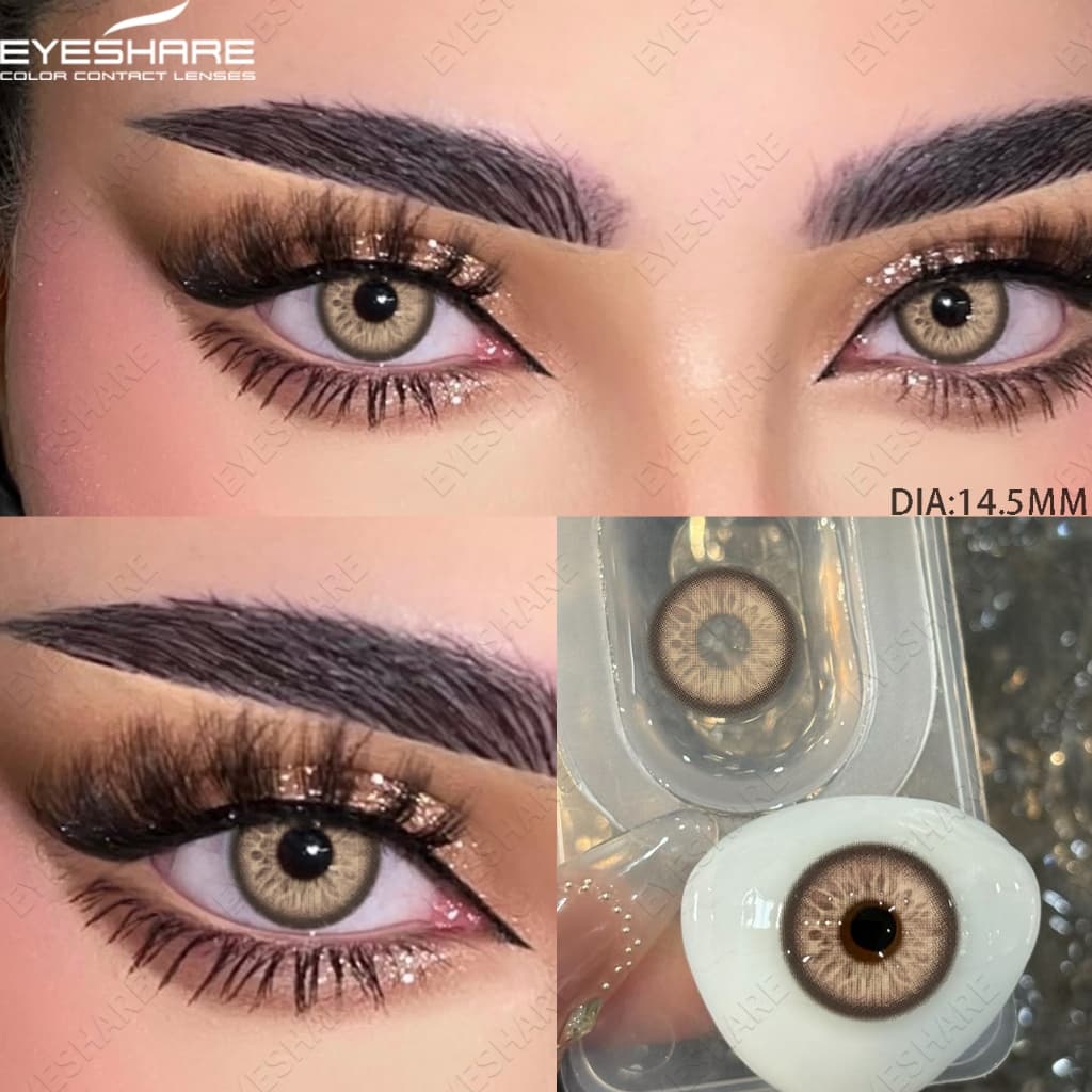1 Par De Lentes De Contato De Cor Marrom Para Olhos , Da Moda Macias , Envio Rápido Do Brasil