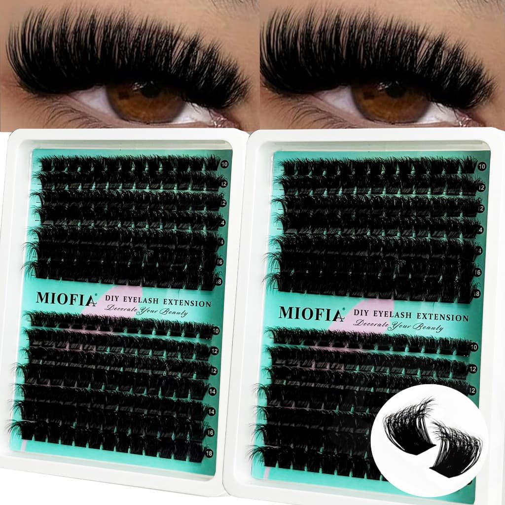 14 Fileiras De Cílios Grossos E Rechonchudos , Postiços Tufados De Comprimento Misto De 10-18 Mm Adequados Para Qualquer