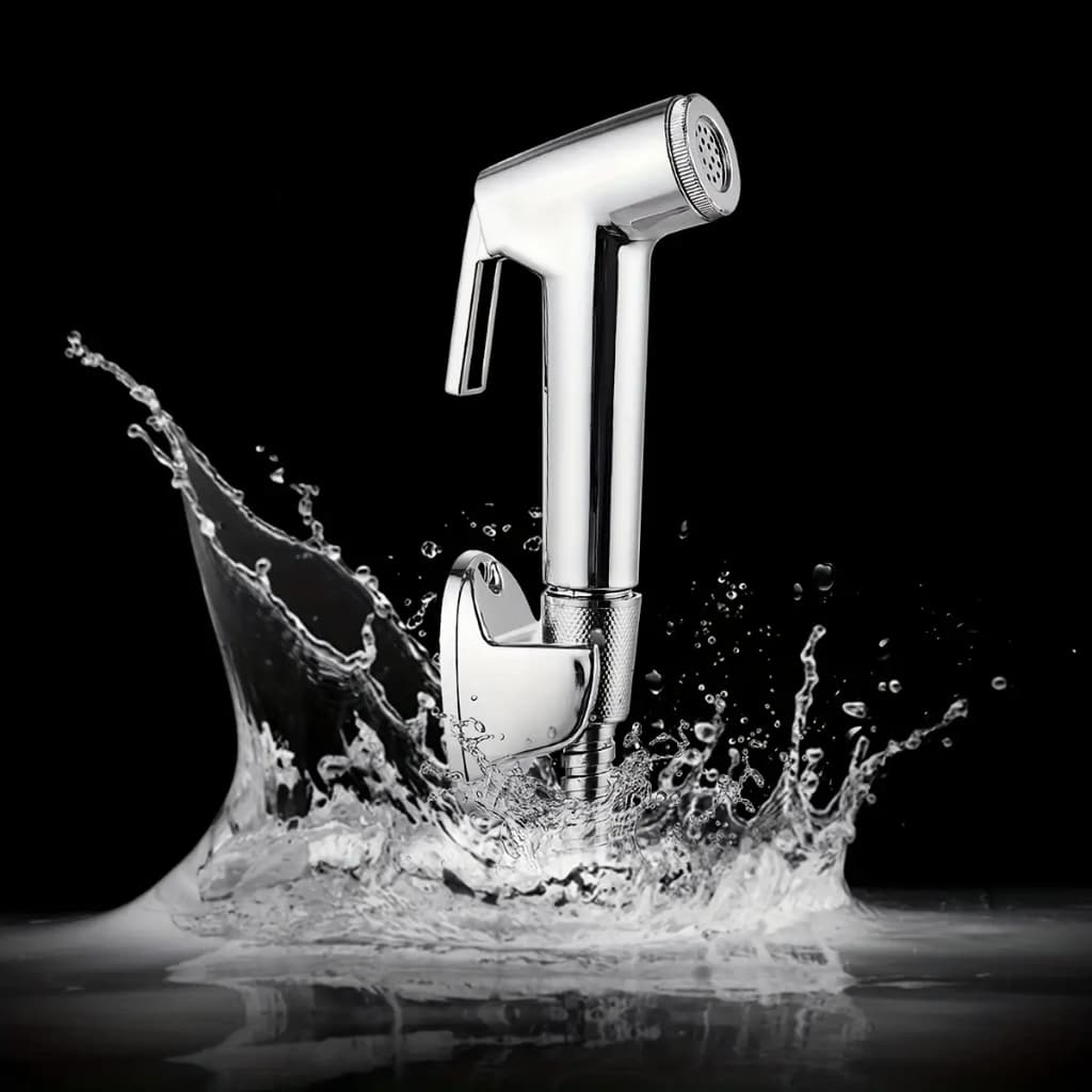 Chuveiro Sanitário Completo Luxo Metal Aço Válvula De Cobre Núcleo 1.2m Privado