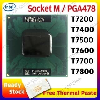 ⚡️ Processador Intel Core 2 Duo T7500 T7700 T7800 T7600 T7400 T7200 CPU 4M 34W Soquete M/mPGA478MT PGA478