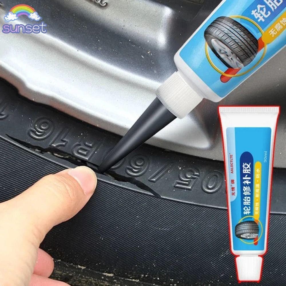 Cola para reparo de pneus forte preta resistente ao desgaste não corrosiva